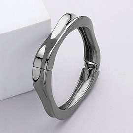 Hinged Metal Bangle Bracelet