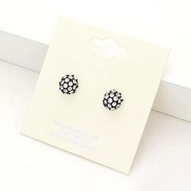 Shamballa Ball Stud Earrings