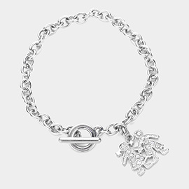 Couple Charm Toggle Bracelet