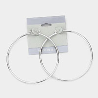 Metal Hoop Pin Catch Earrings