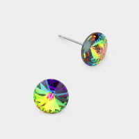 8mm Round Crystal Stud Earrings