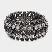 Crystal Cluster Stretch Bangle Bracelet