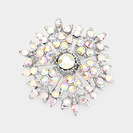 Bubble Stone Cluster Snowflake Pin Brooch