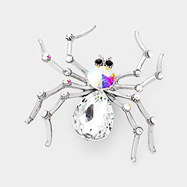 Crystal Spider Pin Brooch