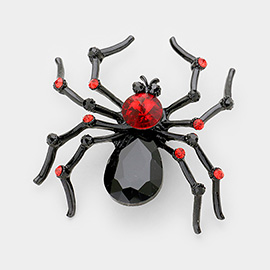 Crystal Spider Pin Brooch