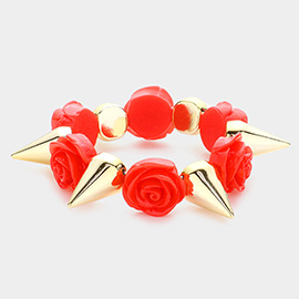 Rose Spike Stretch Bracelet