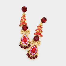 Rhinestone Evening Earrings