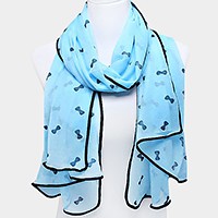 Bow print scarf