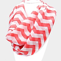 Chevron Polyester Spring Infinity Scarf