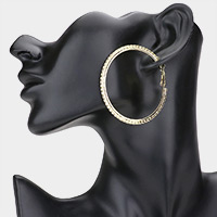 Crystal Rhinestone Hoop Earrings