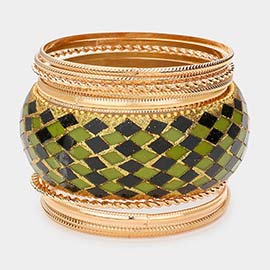 11PCS - Multi Layered Bangle Bracelets