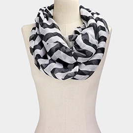 Chevron Pattern Infinity Scarf