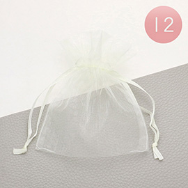 12PCS - 4 X 5 Ribboned Organza Gift Bags