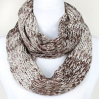 Metallic Knitted Acrylic Infinity Scarf