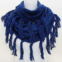 Acrylic Infinity Fringe Scarf