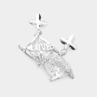 Love Crystal Cubic Zirconia CZ Earrings