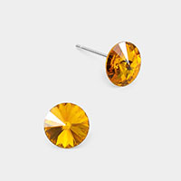 8mm Round Crystal Stud Earrings