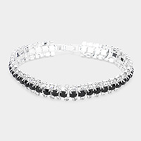 Crystal Rhinestone Evening Bracelet