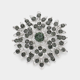 Bubble Stone Cluster Snowflake Pin Brooch