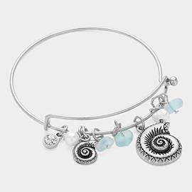 Shell Natural Stone Charm Hook Bracelet