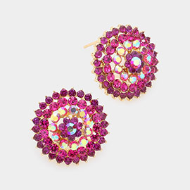 Bloom Crystal Rhinestone Stud Earrings