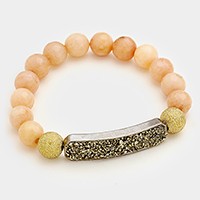 Semi precious druzy bracelet