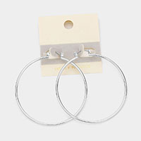 14K Gold Filled Metal Hoop Pin Catch Earrings