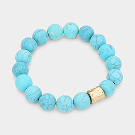 Semi Precious Stone Beaded Stretch Bracelet