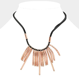 Metal Fringe Bars Necklace