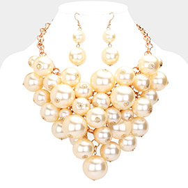 Chunky Pearl Bib Necklace