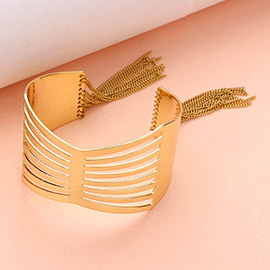 Fringe Tip Cage Cuff Bracelet