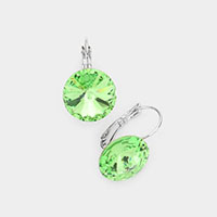 Genuine Crystal Lever Back Earrings