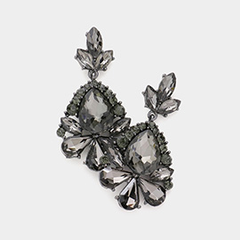 Marquise Crystal Statement Evening Earrings