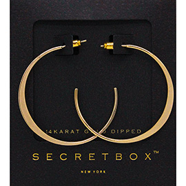 Secret Box_14K Gold Dipped Hoop Earrings