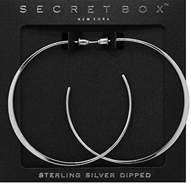 Secret Box_Sterling Silver Dipped Hoop Earrings