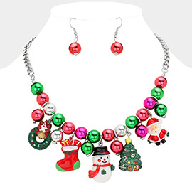 Christmas Charm Statement Necklace