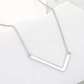 -L - Metal Monogram Pendant Necklace