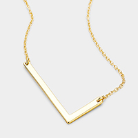 Monogram Metal Pendant Necklace