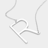 Monogram Metal Pendant Necklace