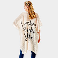 'I Washed Up Like This' Solid Lettering Cover Up Poncho