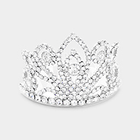 Pave Rhinestone Crystal Princess Mini Tiara