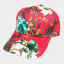 Floral Print Baseball Cap