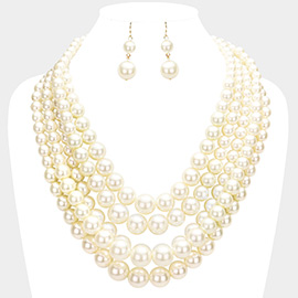 5-Row Strand Pearl Necklace