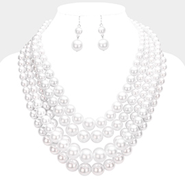 5-Row Strand Pearl Necklace