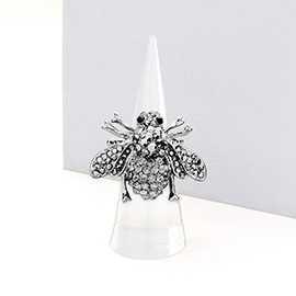 Crystal Honey Bee Stretch Ring