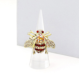 Crystal Honey Bee Stretch Ring