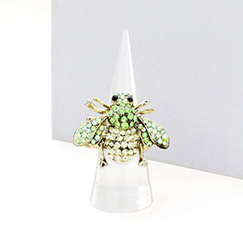 Crystal Honey Bee Stretch Ring