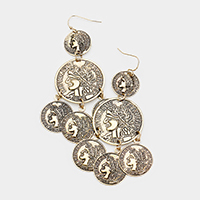 Multi Coin Metal Earrings