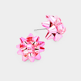 Christmas Gift Bow Stud Earrings