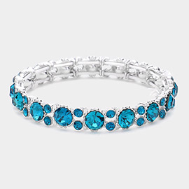 Bubbly Crystal Round Evening Bracelet